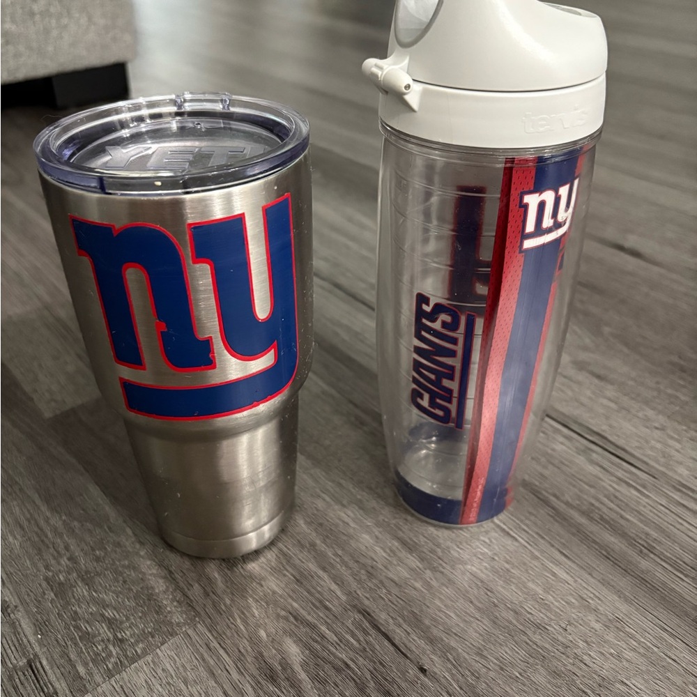 New York Giants Tervis and Yeti cups